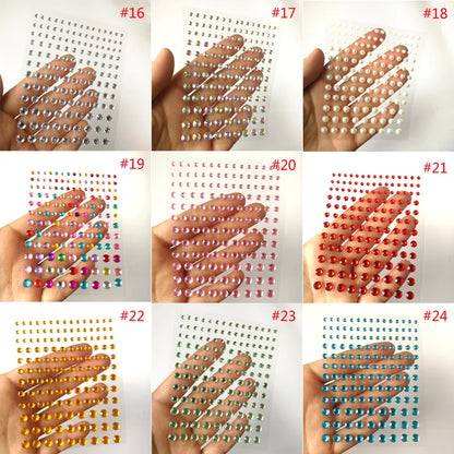 1PC Rhinestone Art Eyeliner Stickers Body 3D Crystal Glittering Eyebrow Makeup Face Eyes Diamond Temporary Tattoo Festival Party