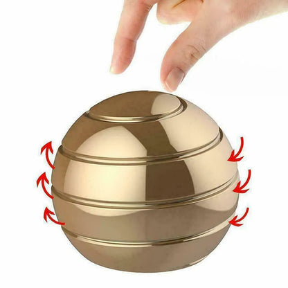 Gyroscope Ball Rotating Spherical Gyroscope Kinetic Fidget Toy for adult kid Optical Illusion Flowing Finger Toy Spinning Toy