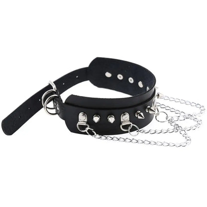 Emo Choker With Spikes Collar Women  Man Leather Necklace Chain Jewelry On The Neck  Punk Chocker Aesthetic Gothic Accessories