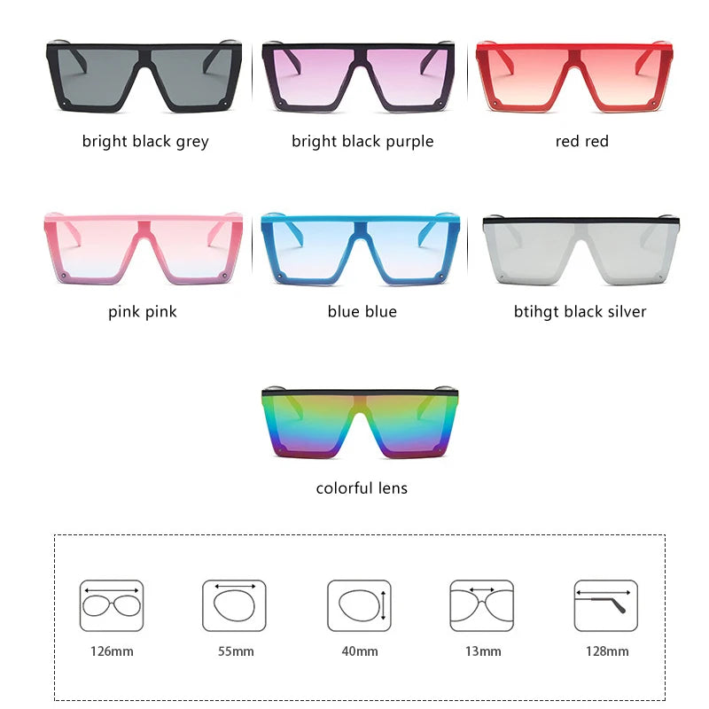 Oversize Square Kids Sunglasses Girls Baby Boys Festival Punk Sunglasses UV400 Glasses Children Oculos De Sol Masculino