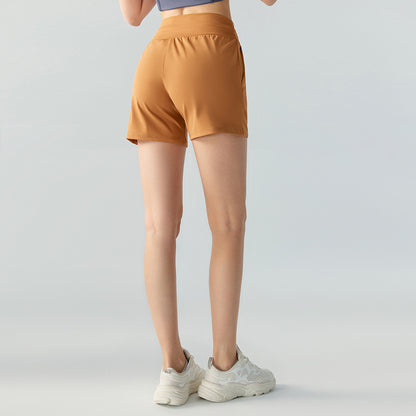 Short de Yoga à bande élastique, coupe cintrée, avec cordon de serrage, taille basse, exercice, pantalons décontractés, vêtements d'extérieur