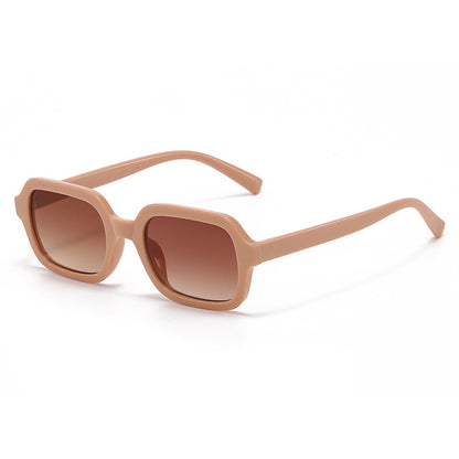 Petite boîte carrée lunettes de soleil plage mode gelée couleur