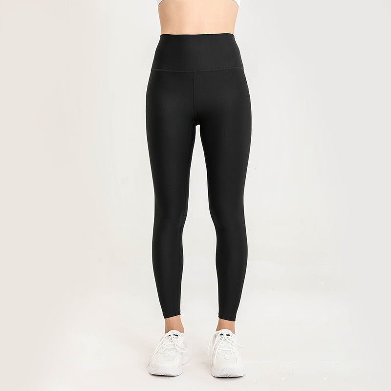 Pantalones de Yoga coloridos para otoño e invierno, mallas deportivas para Yoga para mujer, agradables a la piel, sensación desnuda brillante, cintura alta, melocotón, levantamiento de cadera