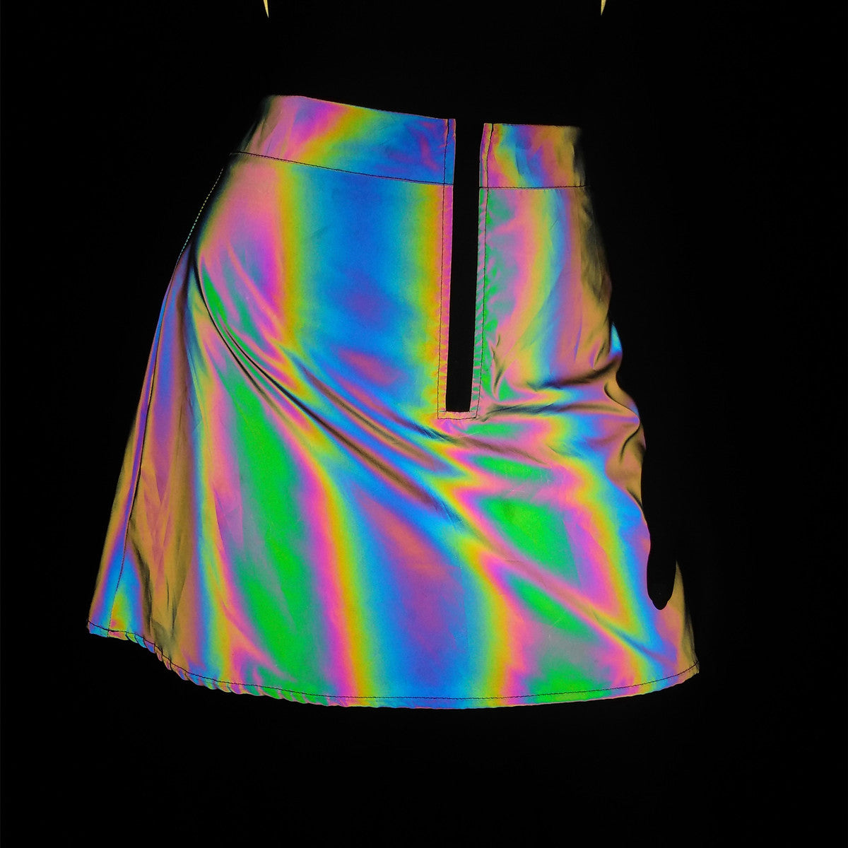 Women's Fashion Colorful Reflective Top Skirt