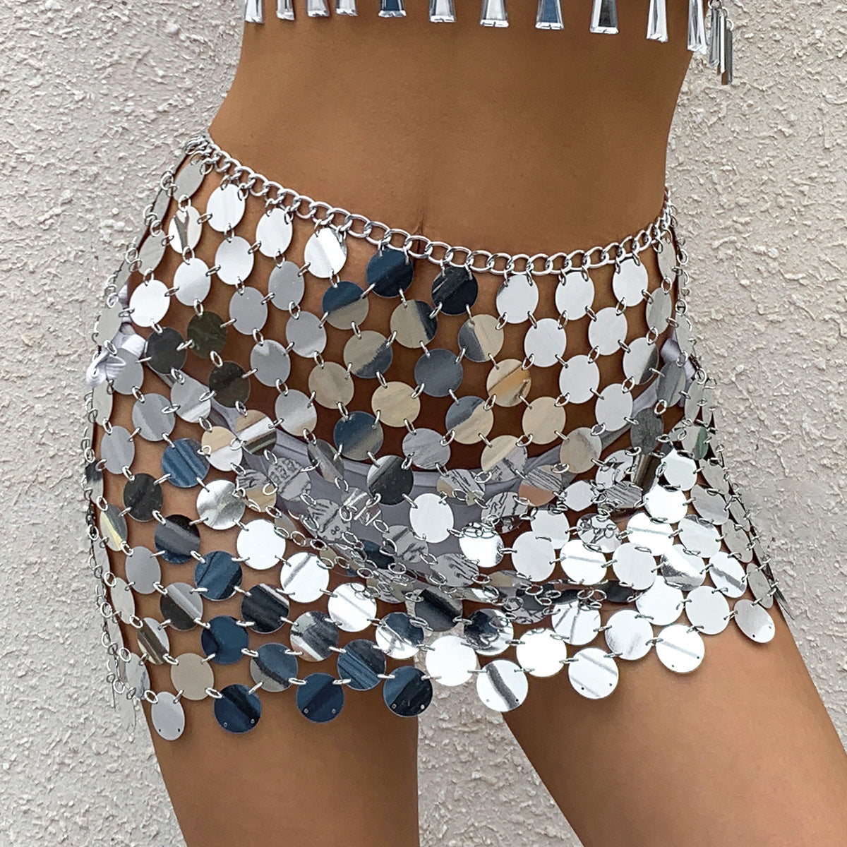 Ornament Sexy Patchwork Halter Bikini Beach Shiny Sexy Handmade Body