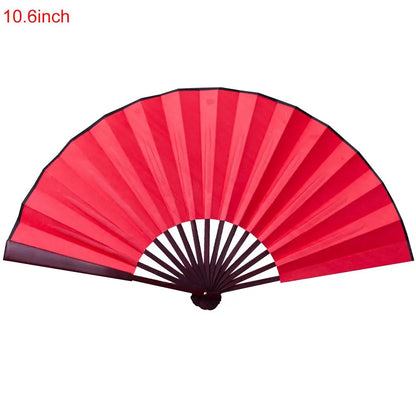 10/13 inch Folding Fan Hand Silk Cloth DIY Chinese Folding Fan Wooden Bamboo Antiquity Folding Fan DIY Calligraphy Painting