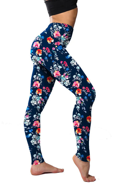 Floral Leggings High Waist Paisley Printed Legging For Women Highly Stretchable Fitness Tights Yoga Pants Workout Sportswear