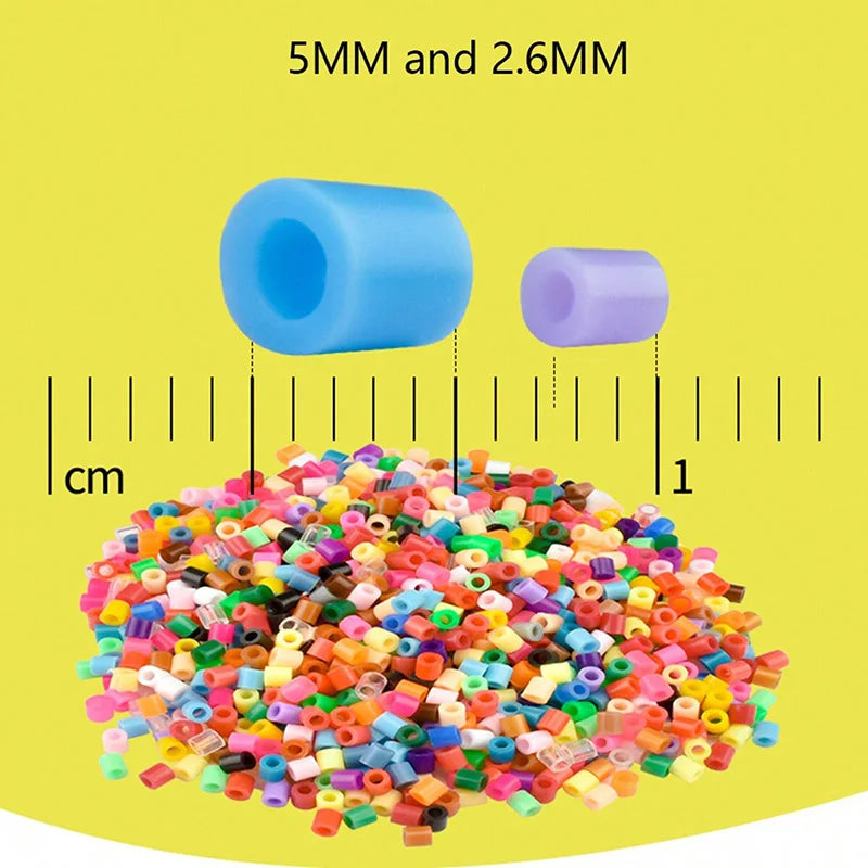 2.6mm/5mm Fuse Beads Kit 3D Pixel Puzzle Iron Beads Toys For Children Melting Beads Creative Handmade Craft DIY Educational Toys