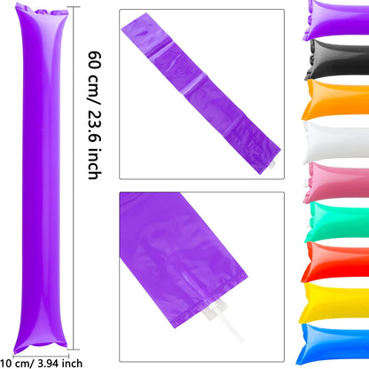 40 Uds. De palos de trueno, palos de auge de espíritu de equipo, hacedores de ruido para animar, palo de espíritu de porristas de plástico, hacedores de ruido inflables Bam