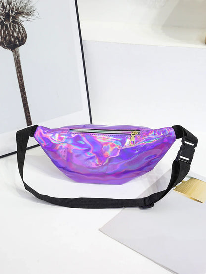 Laser Fanny Pack Belt Bag for Women Cross Body Womens Crossbody Bags Waist Bag Fashion Waist Pack Bum Bag Hiking Running Travel