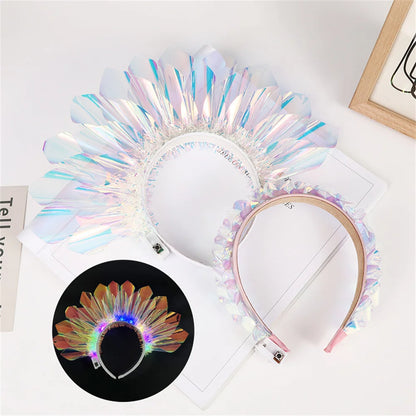 Glowing Headband Festival Light-Emitting Children'S Headwear Party Atmosphere Dress-Up Headwear Hair Accessories 2024