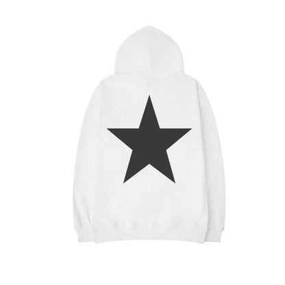 Y2K Hooded Sweatshirt Harajuku Star Graphic Print Hip Hop Pullover Sweatershirt Oversized Punk Casual Gothic Streetwear Hoodies