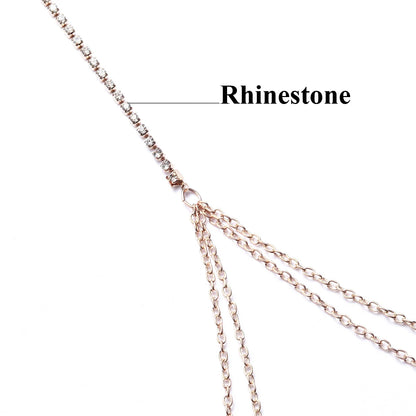 Rhinestone Body Chains for Women Sexy  Bikini Chest Bra Chains Body Jewelry Fashion Summer Beach Accessories