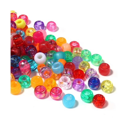 Kandi Beads Bulk for DIY Crafting Jewelry Making Kandi Bracelets 6x9mm About 1800Pcs,Light Color