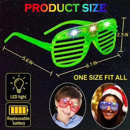 10/15/30 Pcs Light Up LED Glasses 5 Colors Glow Glasses Glow in The Dark Party Supplies Neon Party Favors for Kids Adults