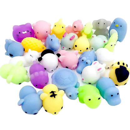 6Pcs Mochi Squishy Animal Squeeze Stress Reliever Toys Birthday Party Favors Gift For Kids Classroom Prizes