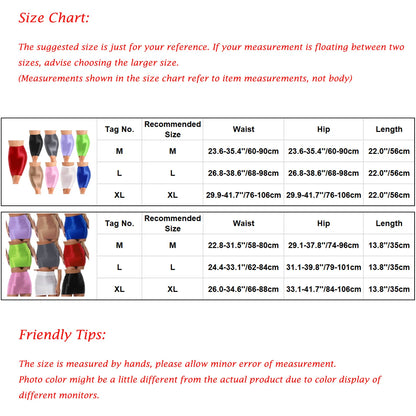 Womens Glossy Pencil Skirt Solid Bodycon Skirts Casual High Waist Rave Party Clubwear Elastic Miniskirt for Stage Performance