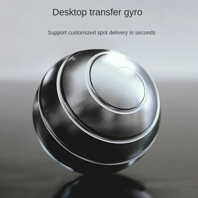 Desk Stress Relief Toys Rotating Spherical Gyroscope Adult Office  Kid Classroom Fidget Toy Optical Illusion Flowing Toy For