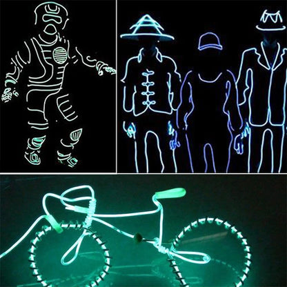 1/3/5M Portable Neon EL Wire Lights Super Bright Battery Operated for Cosplay Dress Festival Party Halloween DIY Christmas Decor