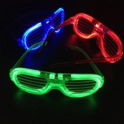 Flashing Party LED Light Glasses for Party Birthday Party Funny Tricky Fluorescent Luminous Rave Costume Party DJ Bright