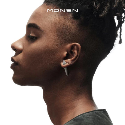 Pendientes de estilo Hip Hop con personalidad para hombre y mujer, aretes con cono lleno de ladrillo y longitud fija, joyería, regalos de fiesta, novedad de 2023