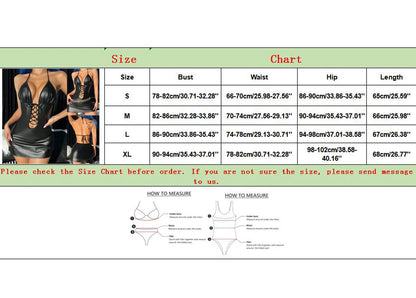 Women Sexy Bandage Bodycon Dress Halter Backless Skinny Black Short Dress Wetlook Latex Sexy Lingerie Club Party Underwear