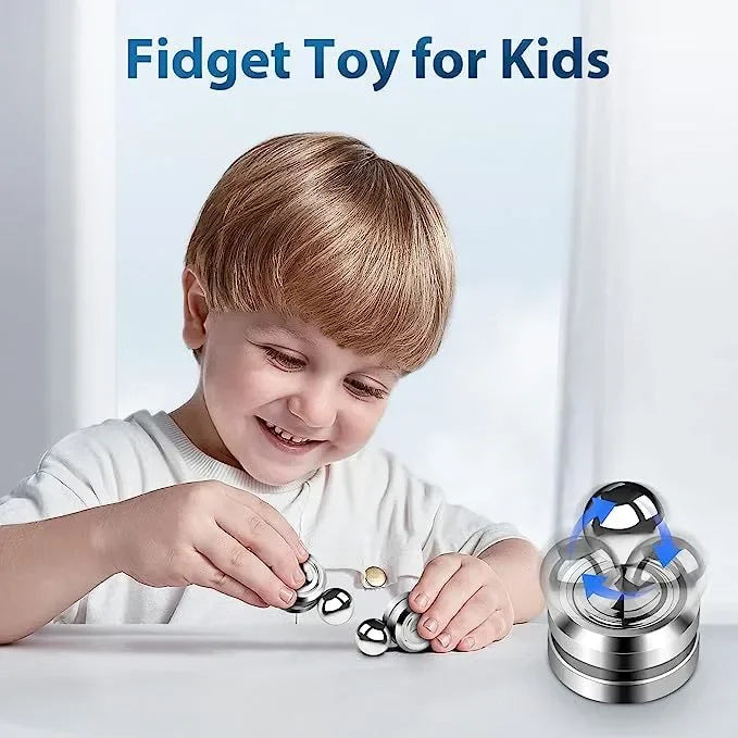 Fidget Spinner – jouets anti-Stress pour enfants et adultes, boule magnétique en métal, Satellite artificiel, Spinner à main, jouet anti-Stress