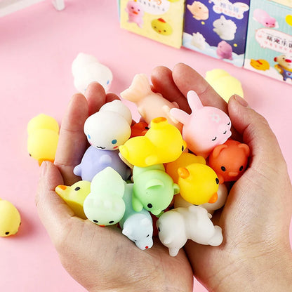 6 uds Mochi Squishy Animal Squeeze juguetes para aliviar el estrés fiesta de cumpleaños favorece el regalo para niños premios de aula