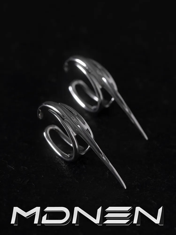 Pendientes de serpiente anillados de Moisés, Material metálico, estilo Cyberpunk, regalo de joyería Neutral, novedad de 2023