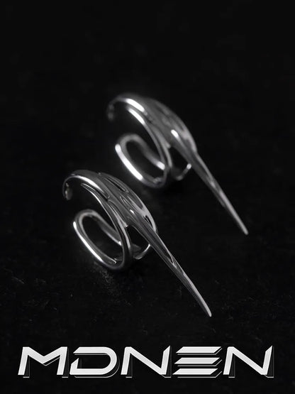 Pendientes de serpiente anillados de Moisés, Material metálico, estilo Cyberpunk, regalo de joyería Neutral, novedad de 2023