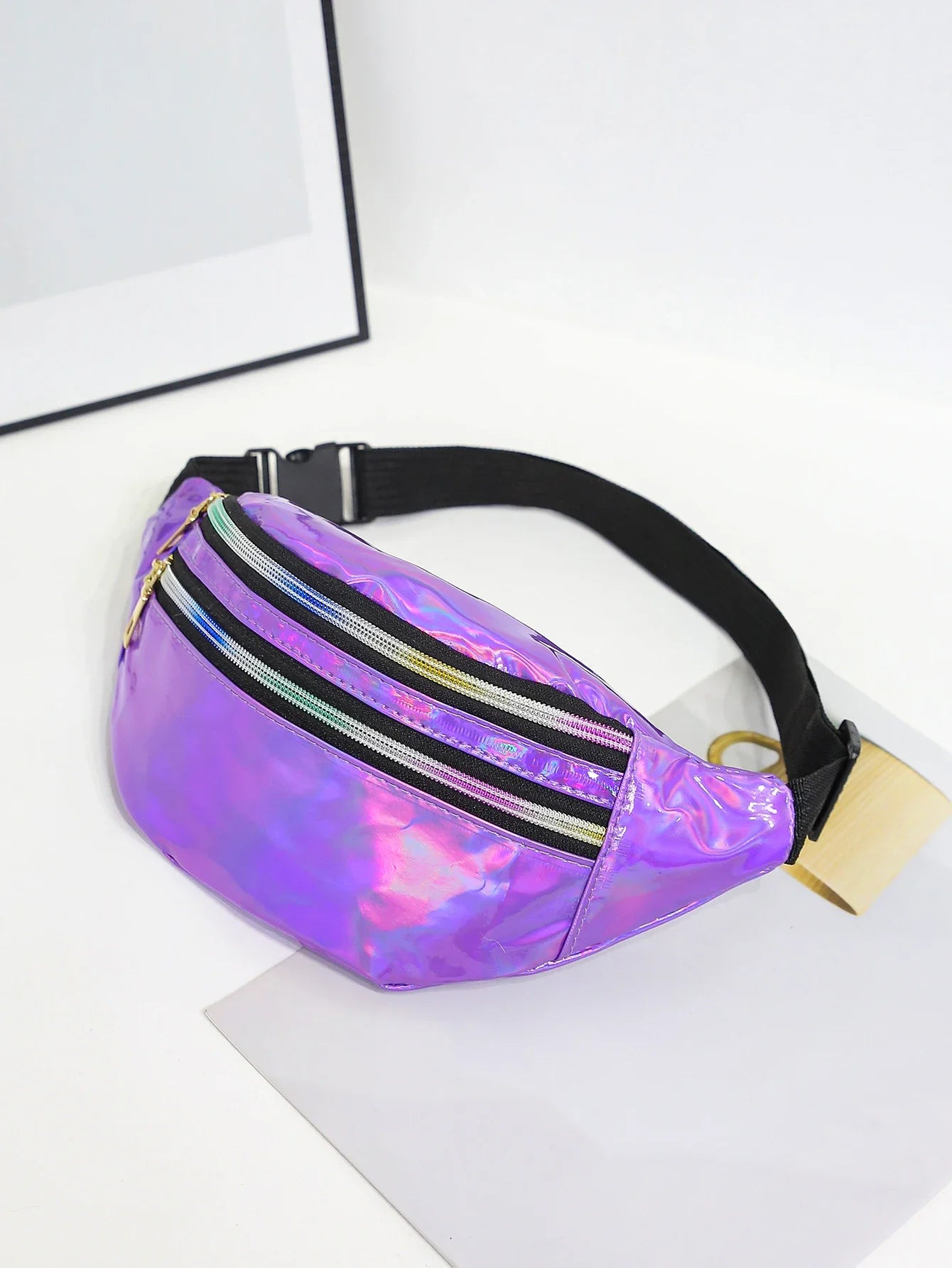 Laser Fanny Pack Sac de Ceinture pour Femmes Cross Body Femmes Sacs à Bandoulière Sac de Taille Mode Sac de Taille Sac Banane Randonnée Course à Pied Voyage