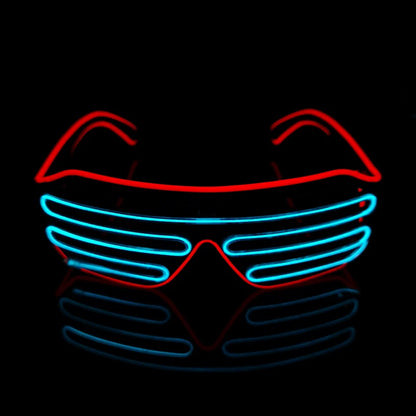 LED Neon Rave Glasses Flashing LED Sunglasses 16Color Light Up Glasses Carnival Party Glow In The Dark Glasses Festival Supplies