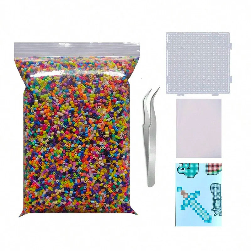 Kit de perles à fusible 2.6mm/5mm, Puzzle 3D Pixel, perles de fer, jouets pour enfants, perles de fusion, artisanat créatif fait à la main, jouets éducatifs de bricolage