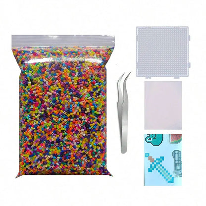 Kit de cuentas de fusible de 2,6mm/5mm, rompecabezas de píxeles 3D, juguetes de cuentas de hierro para niños, cuentas de fusión, artesanía creativa hecha a mano, juguetes educativos DIY