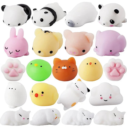 6Pcs Mochi Squishy Animal Squeeze Stress Reliever Toys Birthday Party Favors Gift For Kids Classroom Prizes