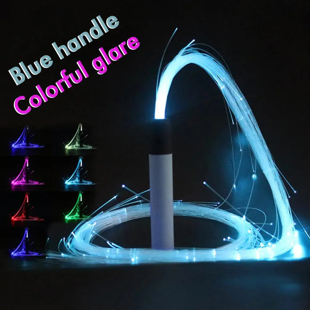 LED Fiber Optic Whip 360° Swivel Super Bright Light Up Rave Toy Pixel Flow Lace Dance Festival Night Atmosphere Props For Party