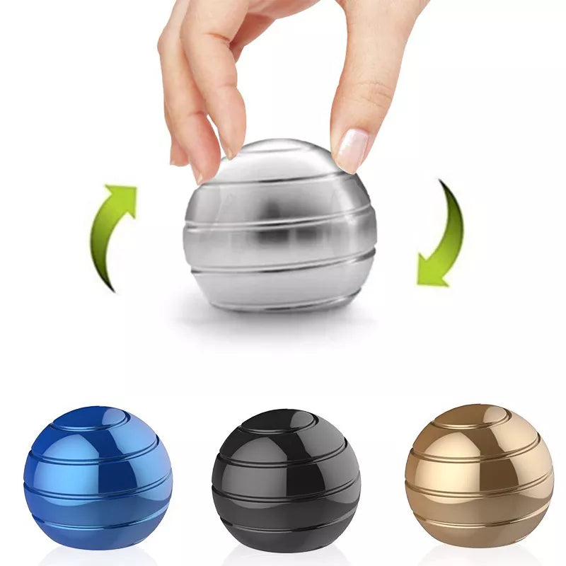 Desk Stress Relief Toys Rotating Spherical Gyroscope Adult Office  Kid Classroom Fidget Toy Optical Illusion Flowing Toy For