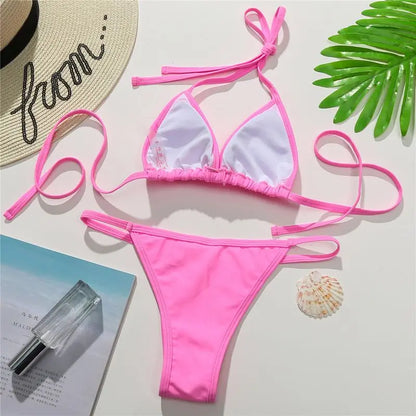 Fashion Butterfly Pattern Rhinestones Bikini 2 Piece Sets Womens Outfits Sexy Lingerie Summer Beachsuit Pool Party Swimwear 2022