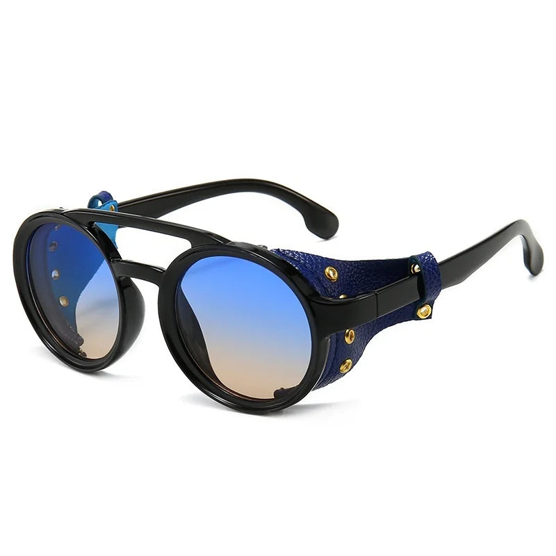 Gafas de sol redondas Retro Vintage para hombre y mujer, gafas Cyber ​​Punk, gafas de sol góticas Steampunk, gafas UV400, gafas de sol