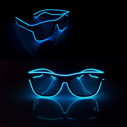 Hot Sale Luminous Neon Glasses With Lights LED Eyeglasses Bar Rave Parties Props Glowing Glasses Festival Club Supplies