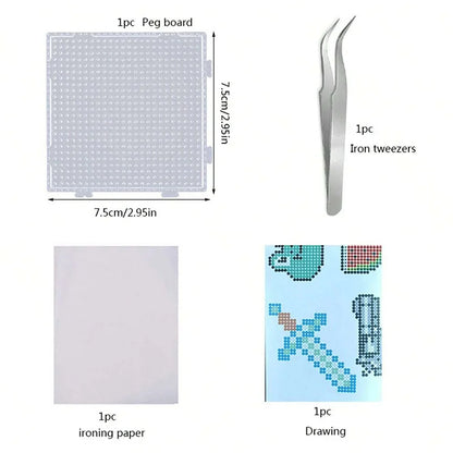 Kit de cuentas de fusible de 2,6mm/5mm, rompecabezas de píxeles 3D, juguetes de cuentas de hierro para niños, cuentas de fusión, artesanía creativa hecha a mano, juguetes educativos DIY