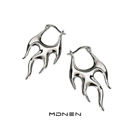 2023 New Niche Design Flame Premium Unique Stud Cold Air Earrings For Women Jewelry Gifts