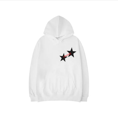 Y2K Hooded Sweatshirt Harajuku Star Graphic Print Hip Hop Pullover Sweatershirt Oversized Punk Casual Gothic Streetwear Hoodies