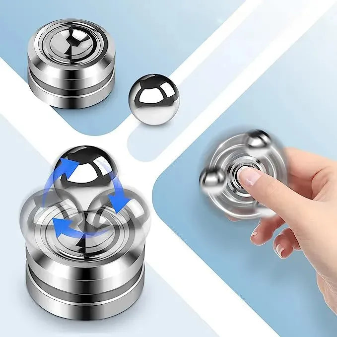 Fidget Spinner juguetes para niños adultos antiestrés magnético Metal Spiner Ball Artificial satélite mano Spinner estrés juguete para aliviar el estrés