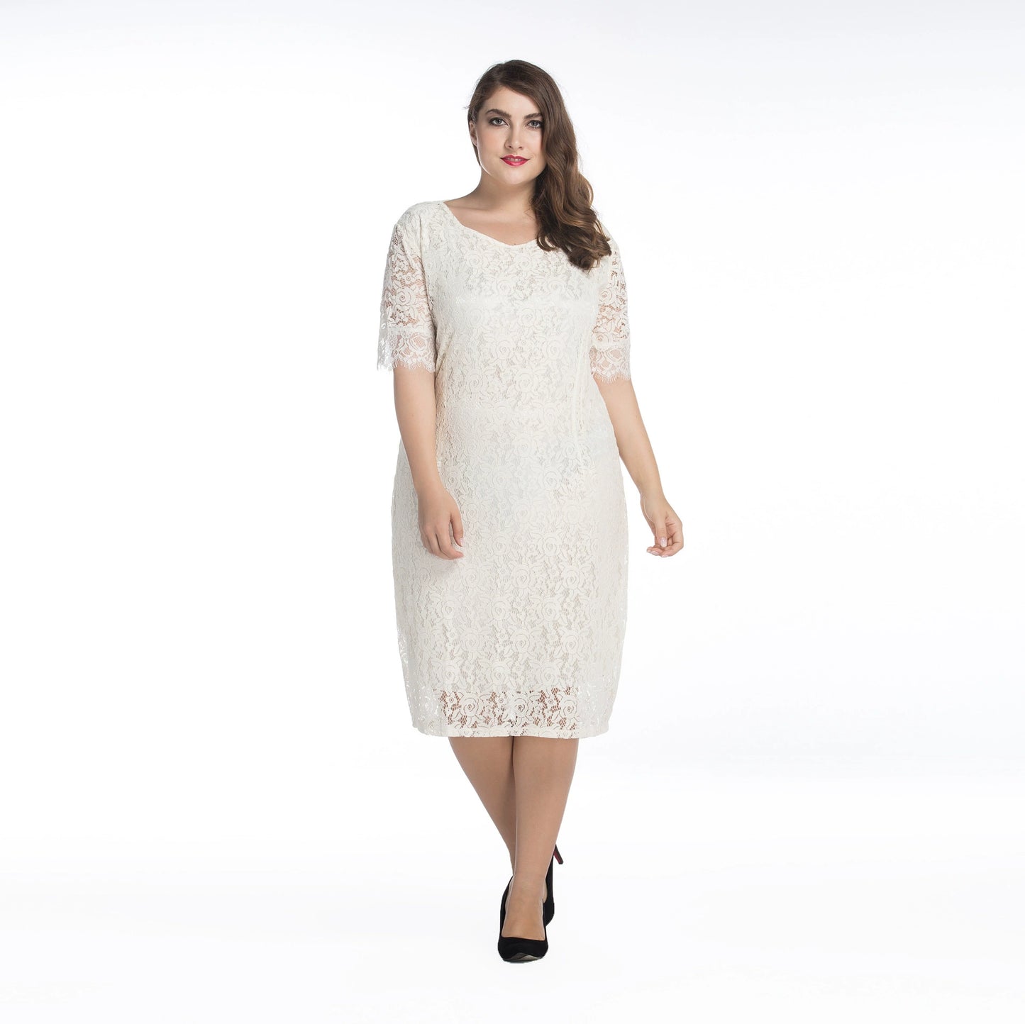 Robe grande taille pour femmes, nouvelle robe de soirée Sexy en dentelle