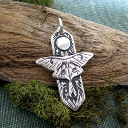 Collier pendentif Boho Vintage Moon Moth