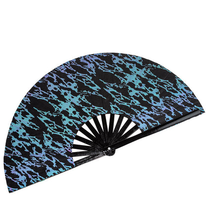 Reflective Cloth Bamboo Fan Cool Reflective Fan Party Activities