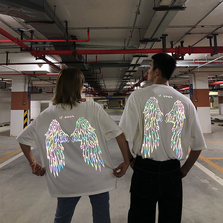 Super Fire Cotton Colorful Wings Reflective Short Sleeves