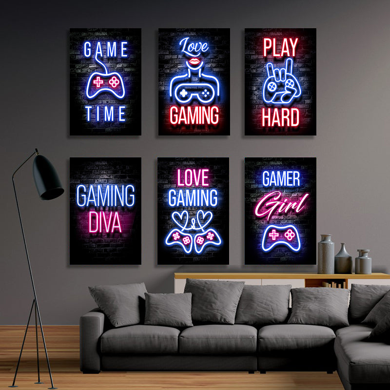 Nordic Neon Advertising Game Canvas Core