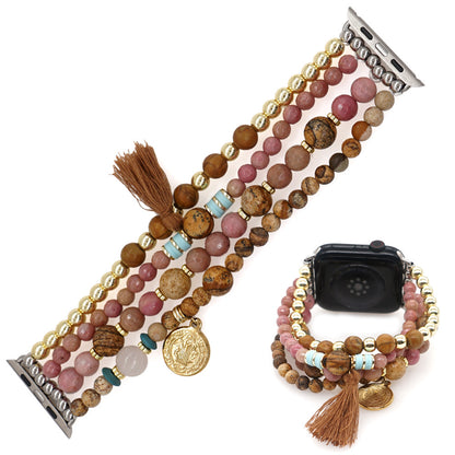 Bracelet perlé en pierre semi-précieuse Boho